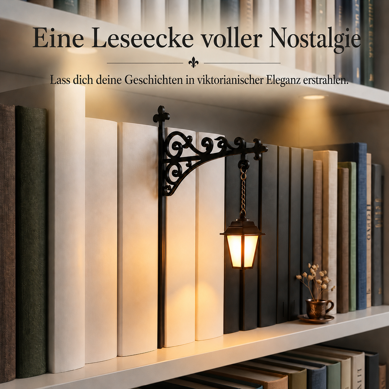 Nostalgische ShelfGlow Bücherregal-Beleuchtung