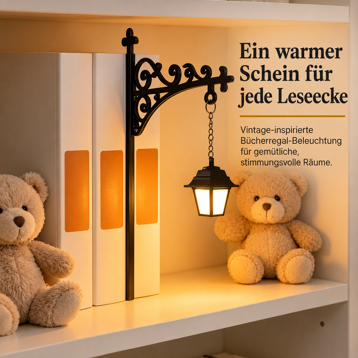 Warmer Schein für eine gemütliche Leseecke